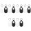 12Pcs Portable Silicone Protective Case with Hanging Ring for 4