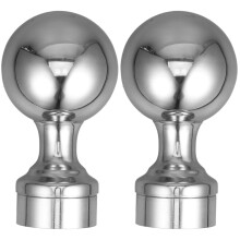 2Pcs Stainless Steel Handrail Post Cap Silver for Deck Rail Staircase