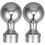 2Pcs Stainless Steel Handrail Post Cap Silver for Deck Rail Staircase 1