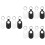12Pcs Portable Silicone Protective Case with Hanging Ring for 7