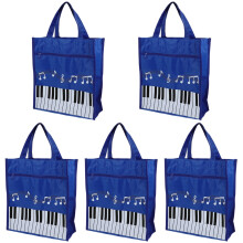5Pcs Double Layer Blue Nylon Music Bags for Music Storage
