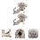 6Pcs Silver Alloy Curtain Pothooks Decorative Hooks for Home Use 8