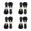 8Pcs Durable Black PU Alloy Buttons for Women's Coats Sweaters Jackets 1