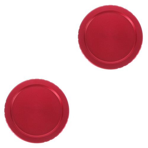 2Pcs Compact Red Metal Protective Caps for Telescope Eyepiece Threaded 2