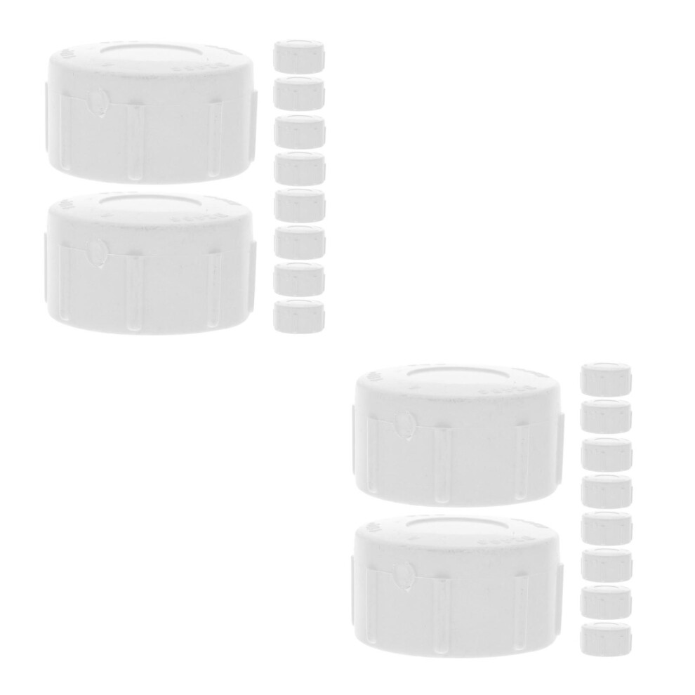 20Pcs White Pvc Threaded Plumbing Caps For Garden Hose And Water Lines 3713135358638