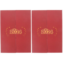 2Pcs Red Paper Guest Book for Graduation Party Signature and Decor