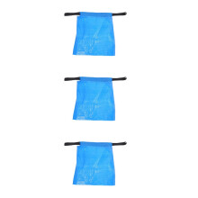 3Pcs Blue Pe Picking Bag Large Capacity Waist Hanging Garden Apron