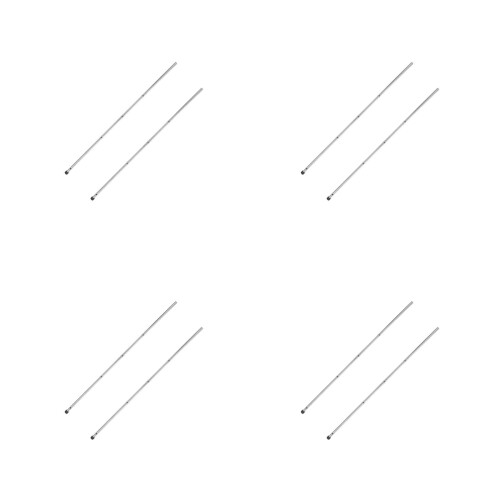 8Pcs Silver Iron Foosball Table Rods Replacement for Table Soccer Game