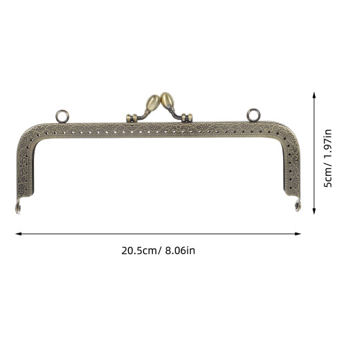 2Pcs Durable Golden Clutch Frame Purse Lock for Handmade Bag Making 1