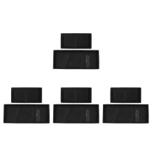 8Pcs Black Silicone Vanity Storage Tray Kitchen and Bathroom Organizer