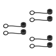 6Pcs Black Plastic Connector Caps USB Slot Waterproof Dustproof Covers
