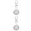 2Pcs Silver Clip on Pocket Watches with Luminous Pointer for Students 3