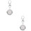 2Pcs Silver Clip on Pocket Watches with Luminous Pointer for Students 4