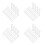 200Pcs White Plastic Adjustable Pleated Curtain Hooks for Drapes Track 4