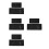 8Pcs Black Silicone Vanity Storage Tray Kitchen and Bathroom Organizer 7