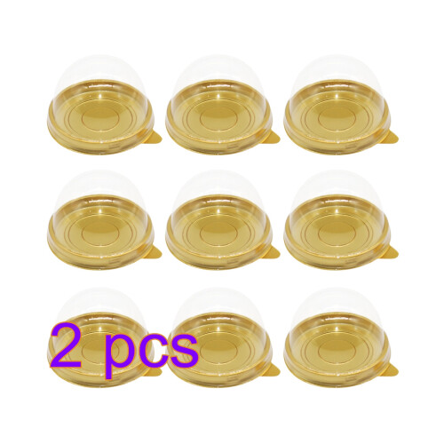 200Pcs Small Cake Holders Clear Mooncake Boxes Assorted Colors