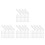 200Pcs White Plastic Adjustable Pleated Curtain Hooks for Drapes Track 5