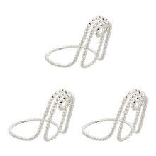 3Pcs White Iron Wine Rack Floating Wine Storage for Home Decor
