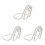 3Pcs White Iron Wine Rack Floating Wine Storage for Home Decor 1
