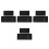 8Pcs Black Silicone Vanity Storage Tray Kitchen and Bathroom Organizer 9