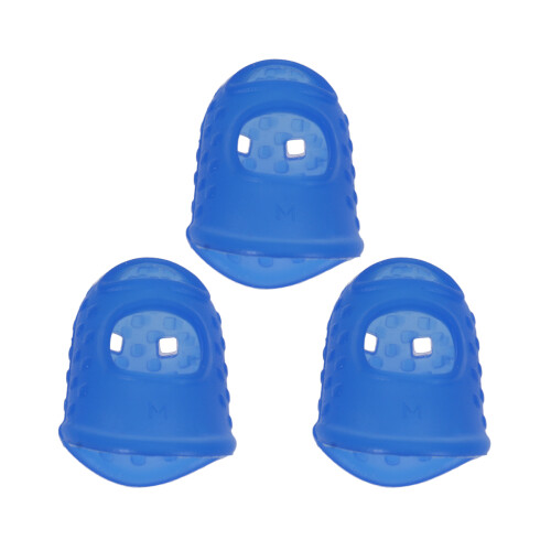 6Pcs Blue Silicone Finger Guards Thin Flexible Guitar Fingertip Covers 1