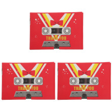 3Pcs Red Handwriting Recording Graduation Greeting Cards