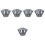 5Pcs Easy Install Iron Gutter Strainers Grey to Stop Sewer Clogging 5