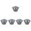 5Pcs Easy Install Iron Gutter Strainers Grey to Stop Sewer Clogging 6