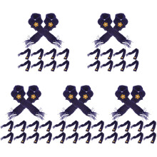 50Pcs Durable Dark Blue Cotton Mini Scarf for DIY Doll Party Supplies