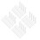 200Pcs White Plastic Adjustable Pleated Curtain Hooks for Drapes Track 6