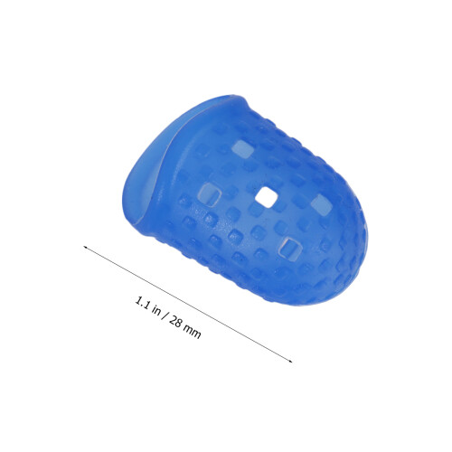 6Pcs Blue Silicone Finger Guards Thin Flexible Guitar Fingertip Covers 2
