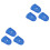 6Pcs Blue Silicone Finger Guards Thin Flexible Guitar Fingertip Covers 4