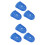 6Pcs Blue Silicone Finger Guards Thin Flexible Guitar Fingertip Covers 6