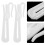200Pcs White Plastic Adjustable Pleated Curtain Hooks for Drapes Track 10