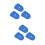 6Pcs Blue Silicone Finger Guards Thin Flexible Guitar Fingertip Covers 8