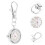 2Pcs Silver Clip on Pocket Watches with Luminous Pointer for Students 6