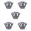 5Pcs Easy Install Iron Gutter Strainers Grey to Stop Sewer Clogging 9