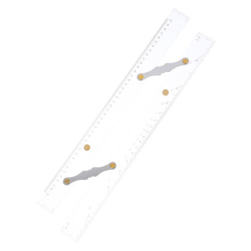 3Pcs Clear Acrylic Parallel Rulers Marine Navigation Drafting Tools 1