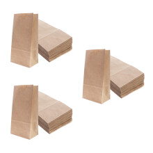 300Pcs Kraft Paper Food Containers Bottom Packaging Bags
