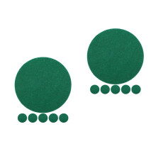 12Pcs Green Air Hockey Mallet Pad Set Self-Adhesive Felt for Play