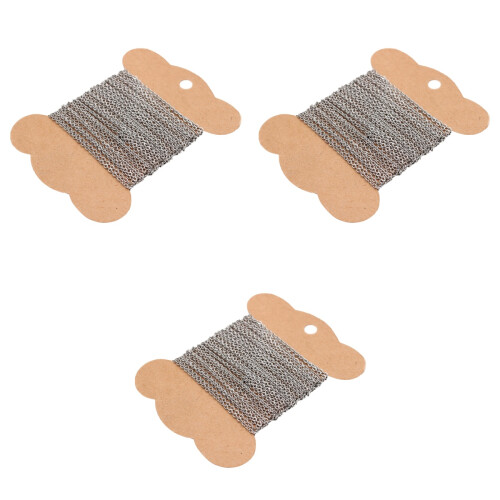 3 Pack Chain Necklace Jewelry Making Chains Gold Craft Silver 2