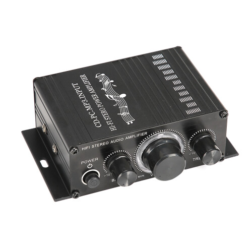 Car Amplifier HiFi Stereo AMP Power Amplifier Bluetooth Connectivity MP3Support Speaker Compatibility Enhanced Bluetooth Technology FM Tuner 2