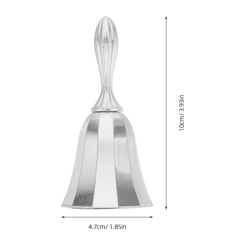 Silver Handheld Traditional Style Bell for Restaurant 2