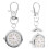 2Pcs Silver Clip on Pocket Watches with Luminous Pointer for Students 8