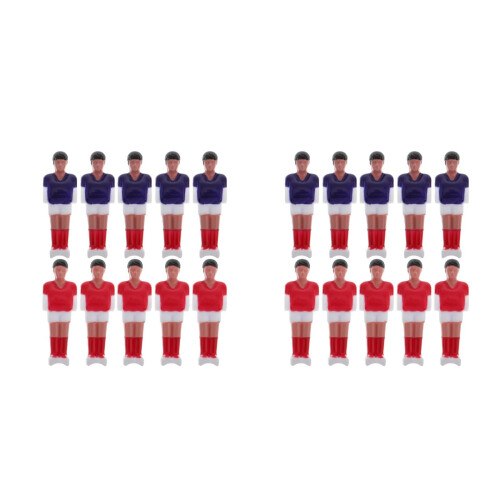 20Pcs Red Resin Table Soccer Players Mini Foosball Replacement Kit