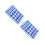 60Pcs Easy Install Blue ABS Motorcycle Screw Trim Caps Hex Bolt Covers 3