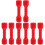 8Pcs Kids Gym Hand Weights Red Plastic Exercise Dumbbells 1