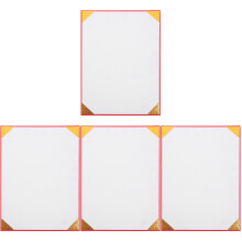 4Pcs Red Academic Certificate Paper Blank Diploma Sheets for School