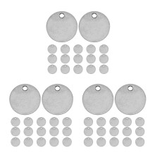 60St Ronde Aluminium Naamplaat Blanks Voor DIY Sieraden