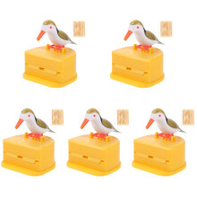 5 Sets Bird Toothpick Box Dining Table Toothpick Holder 9.5x8.5cm